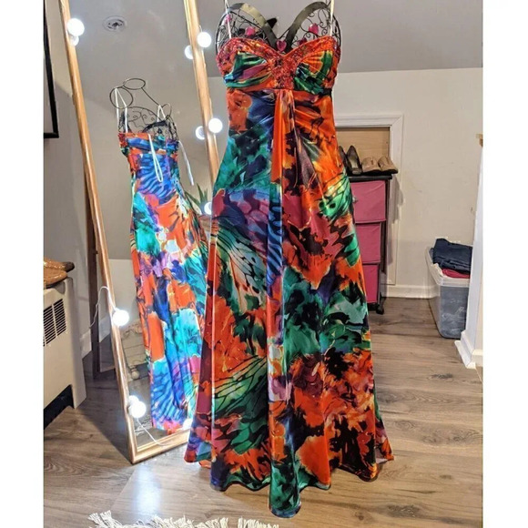 Deb tropical elegant dress size 3/4 - Picture 4 of 6